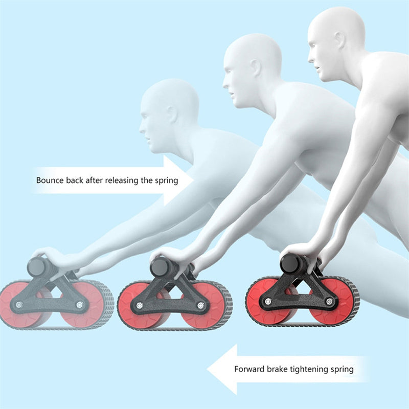 Double Wheel Abdominal Exerciser Rebound